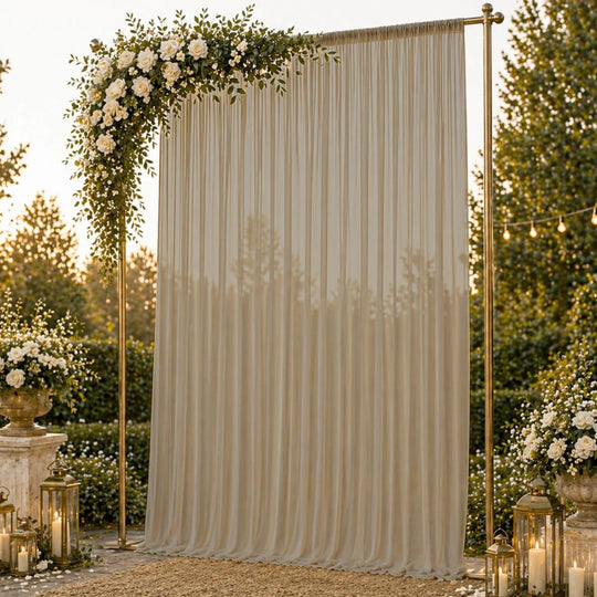 10x14 feet Chiffon Sheer Curtain Panel Backdrop Drape