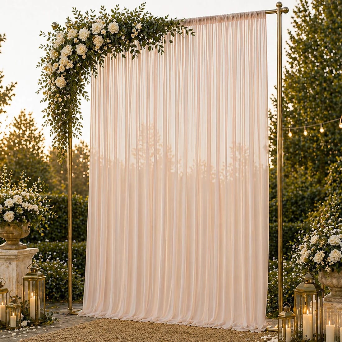 10x14 feet Chiffon Sheer Curtain Panel Backdrop Drape