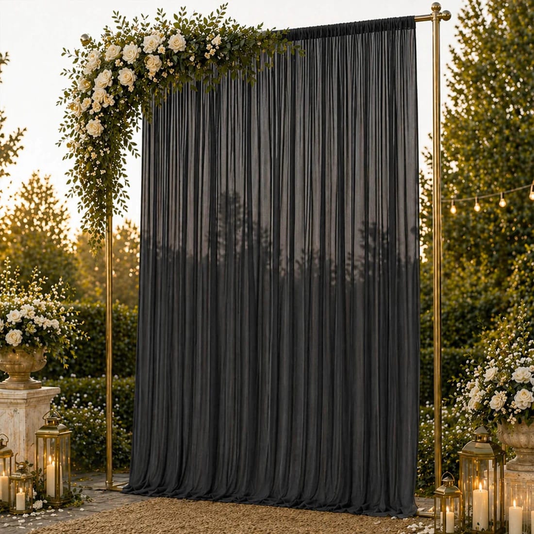 10x14 feet Chiffon Sheer Curtain Panel Backdrop Drape