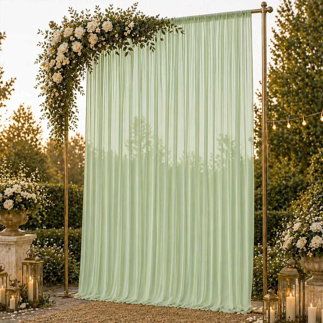 10x14 feet Chiffon Sheer Curtain Panel Backdrop Drape