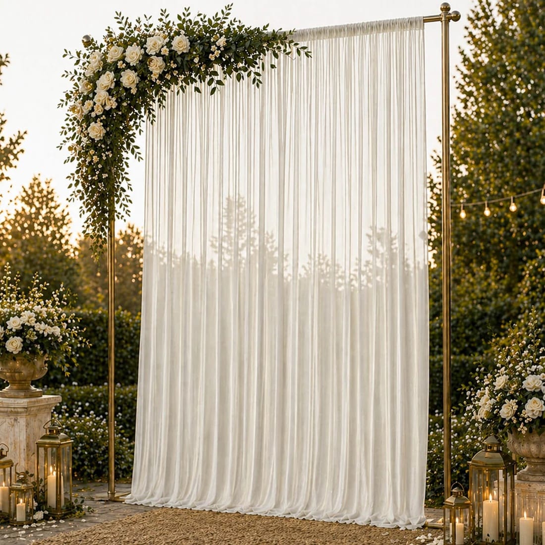 10x14 feet Chiffon Sheer Curtain Panel Backdrop Drape