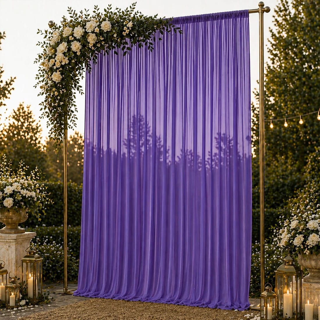 10x14 feet Chiffon Sheer Curtain Panel Backdrop Drape