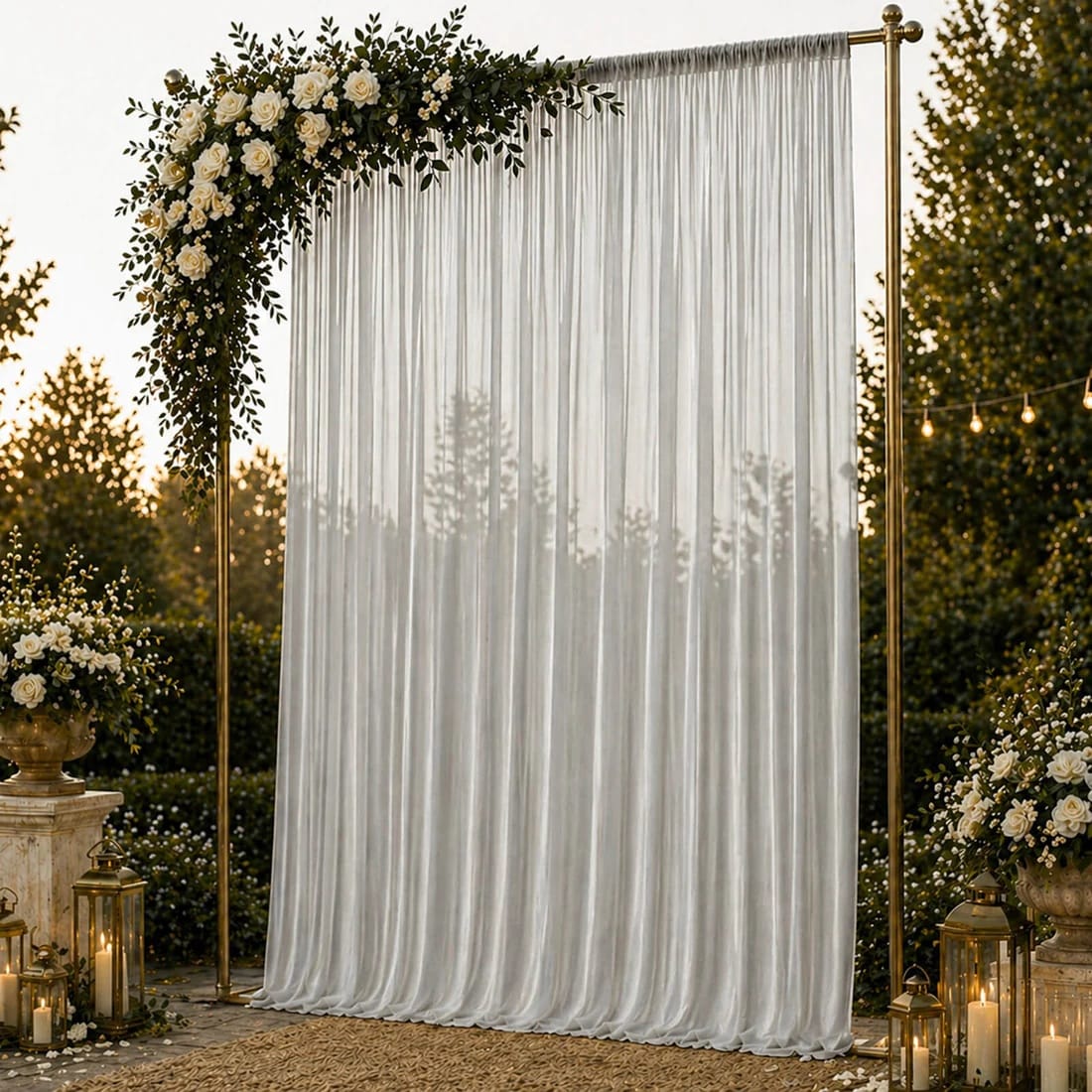 10x14 feet Chiffon Sheer Curtain Panel Backdrop Drape
