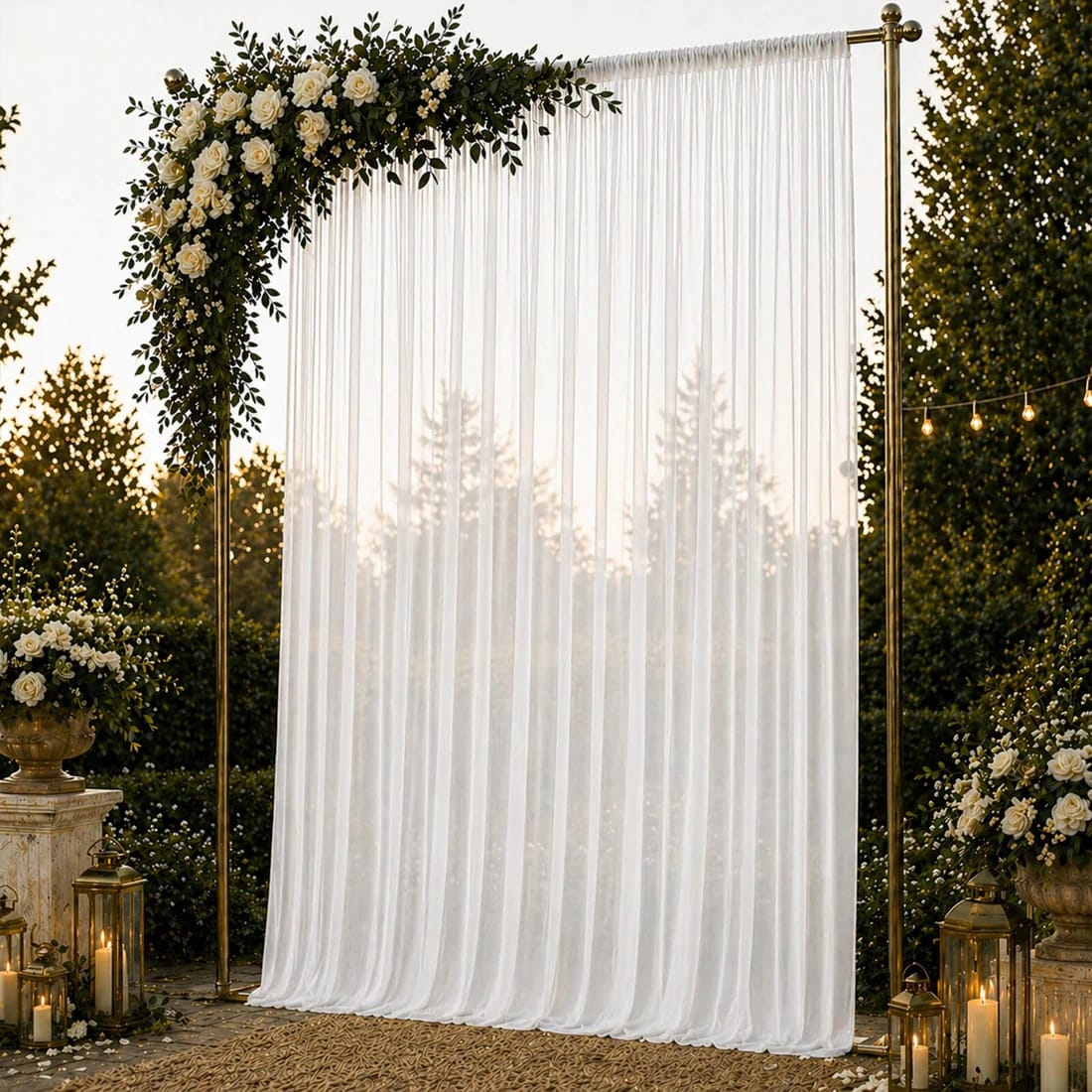 10x14 feet Chiffon Sheer Curtain Panel Backdrop Drape
