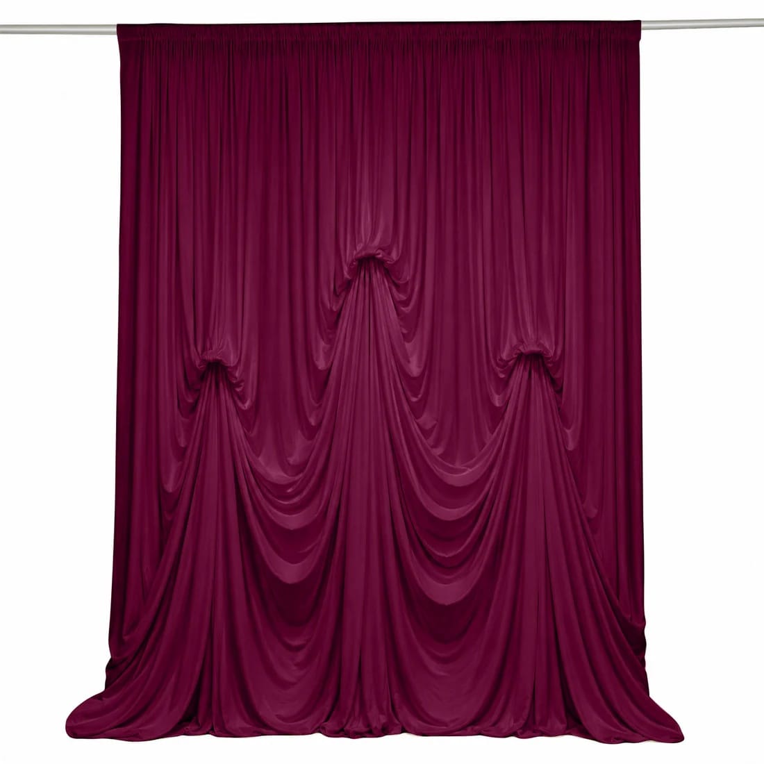13 ft x 20 ft Spandex Backdrop Curtain Pre-Sewn with 3 Adjustable Ribbon Ties