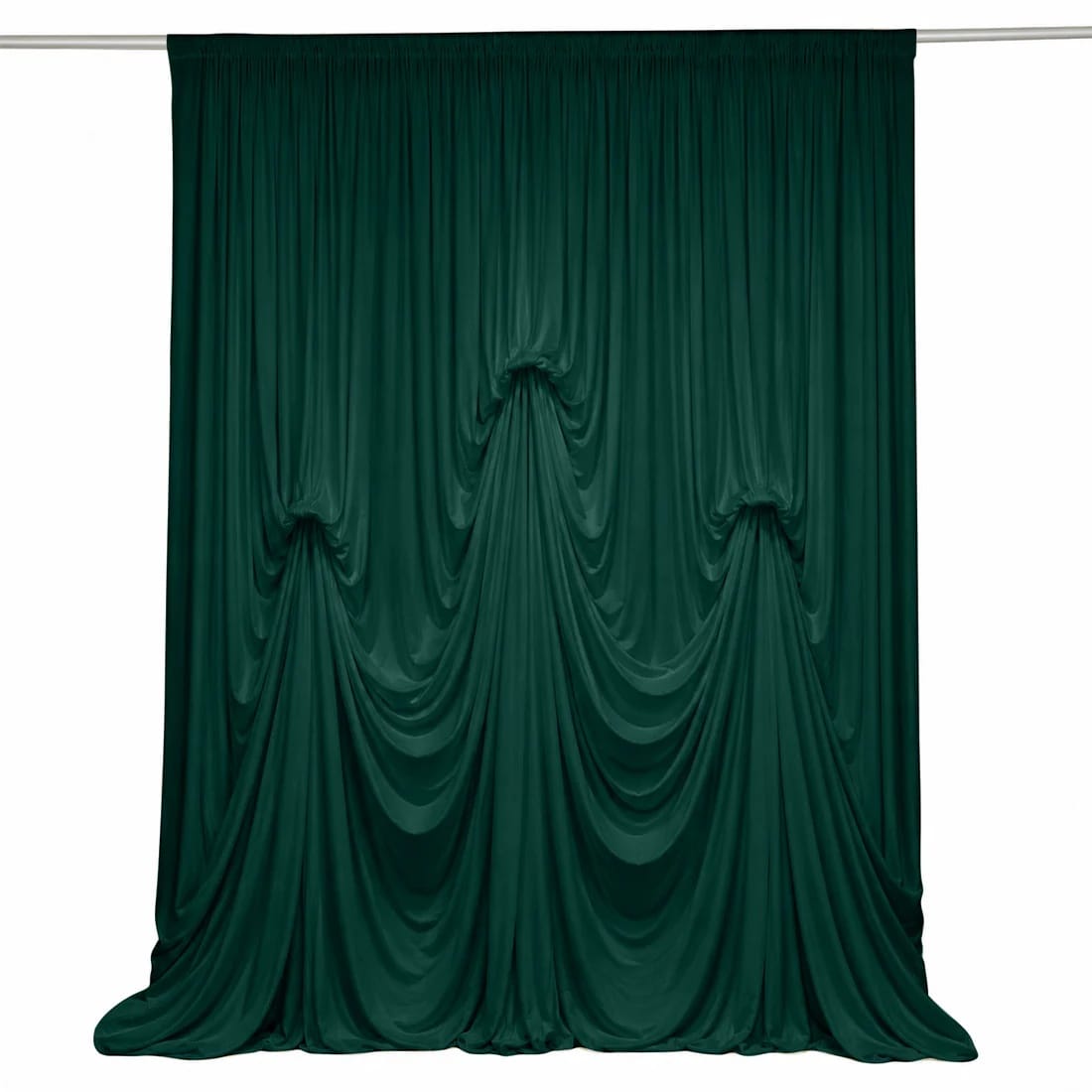 13 ft x 20 ft Spandex Backdrop Curtain Pre-Sewn with 3 Adjustable Ribbon Ties