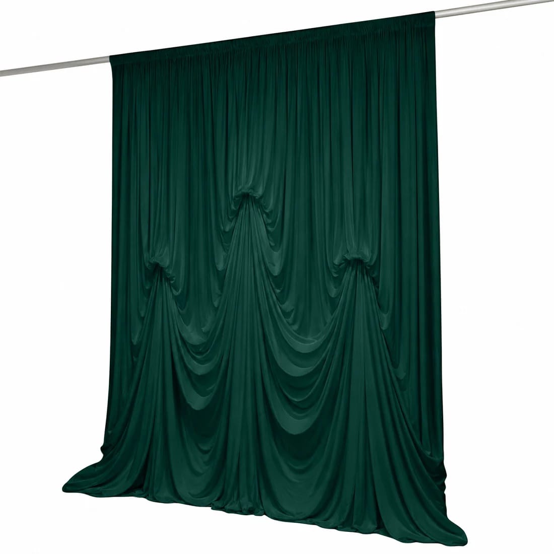 13 ft x 20 ft Spandex Backdrop Curtain Pre-Sewn with 3 Adjustable Ribbon Ties