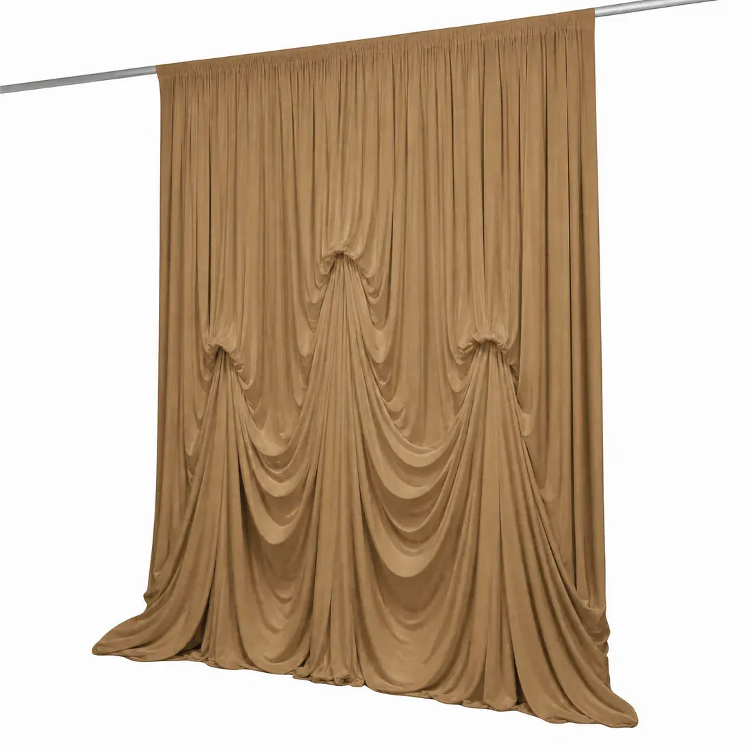 13 ft x 20 ft Spandex Backdrop Curtain Pre-Sewn with 3 Adjustable Ribbon Ties