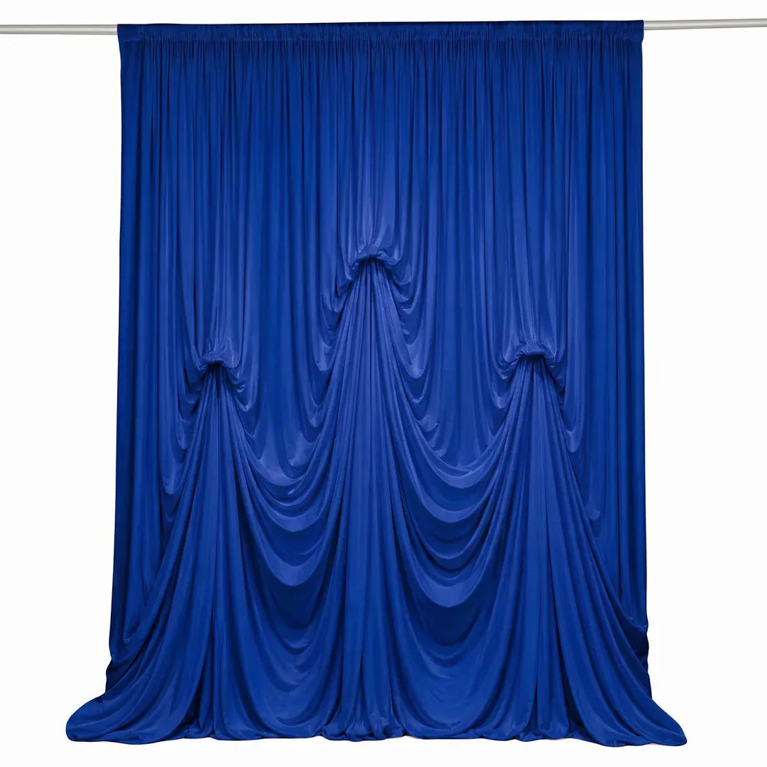 13 ft x 20 ft Spandex Backdrop Curtain Pre-Sewn with 3 Adjustable Ribbon Ties