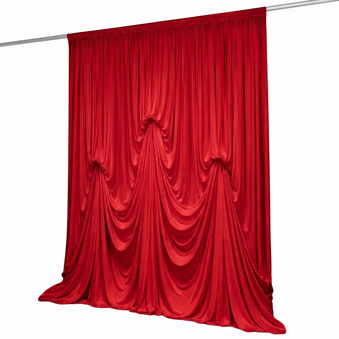 13 ft x 20 ft Spandex Backdrop Curtain Pre-Sewn with 3 Adjustable Ribbon Ties