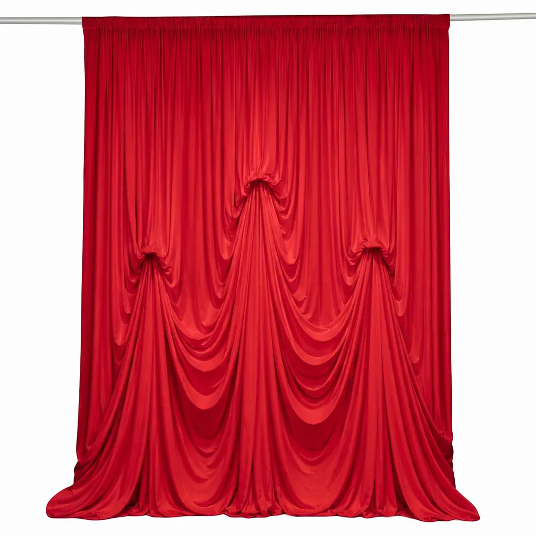 13 ft x 20 ft Spandex Backdrop Curtain Pre-Sewn with 3 Adjustable Ribbon Ties