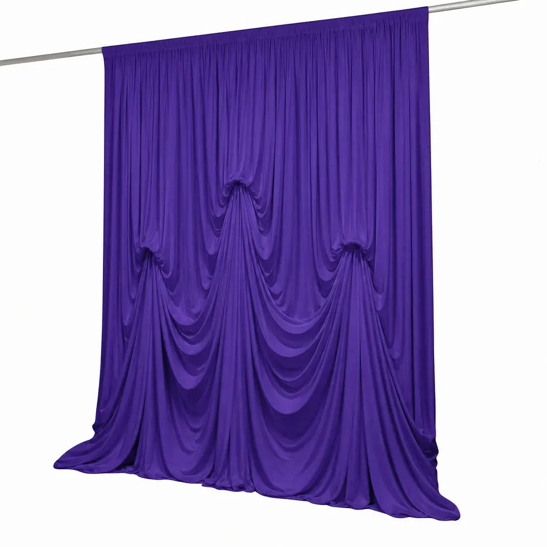 13 ft x 20 ft Spandex Backdrop Curtain Pre-Sewn with 3 Adjustable Ribbon Ties