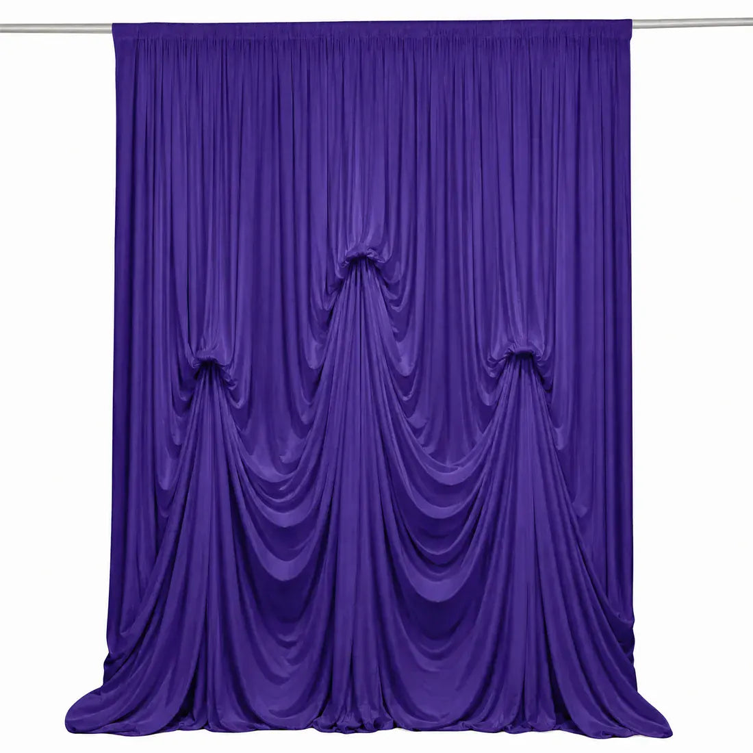 13 ft x 20 ft Spandex Backdrop Curtain Pre-Sewn with 3 Adjustable Ribbon Ties