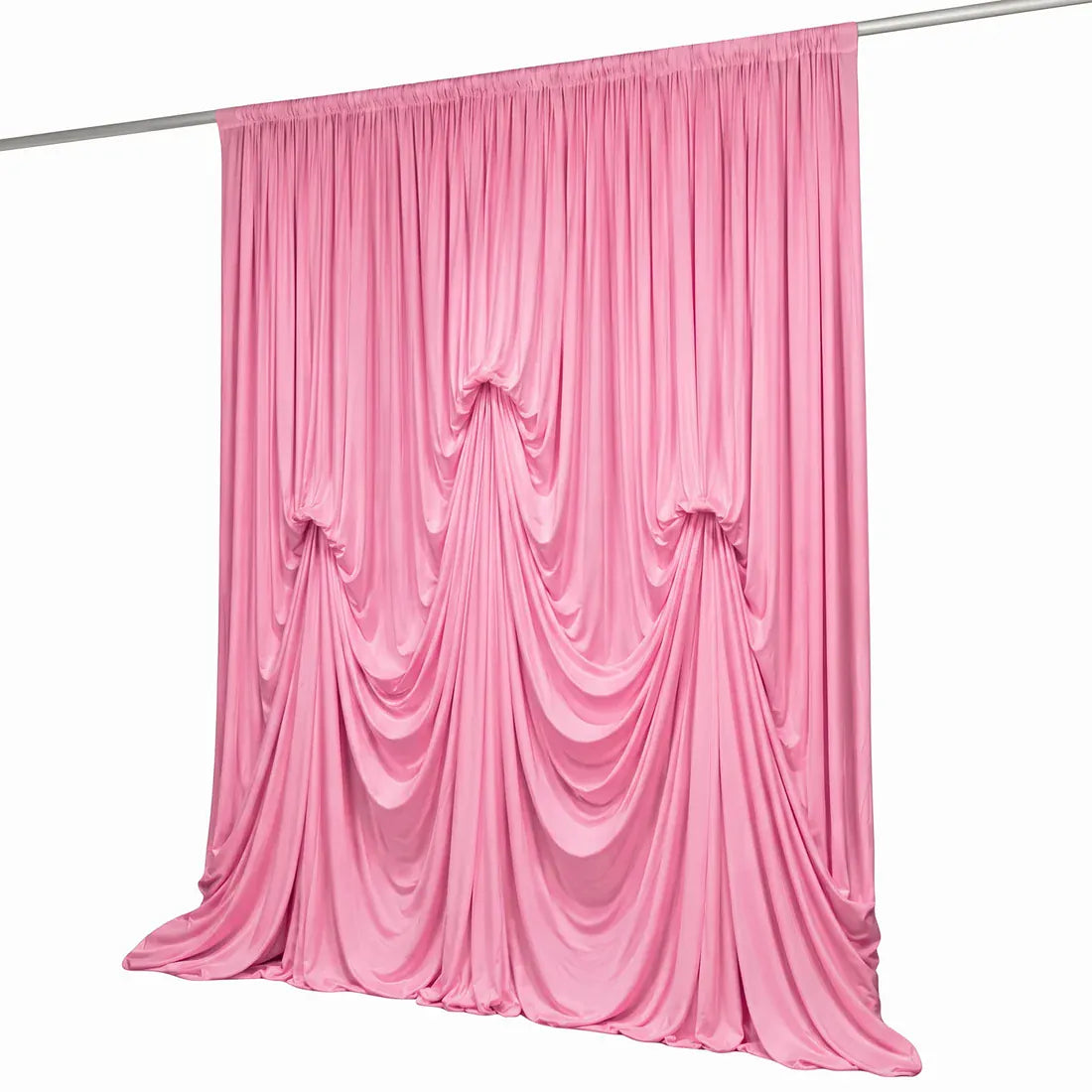 13 ft x 20 ft Spandex Backdrop Curtain Pre-Sewn with 3 Adjustable Ribbon Ties