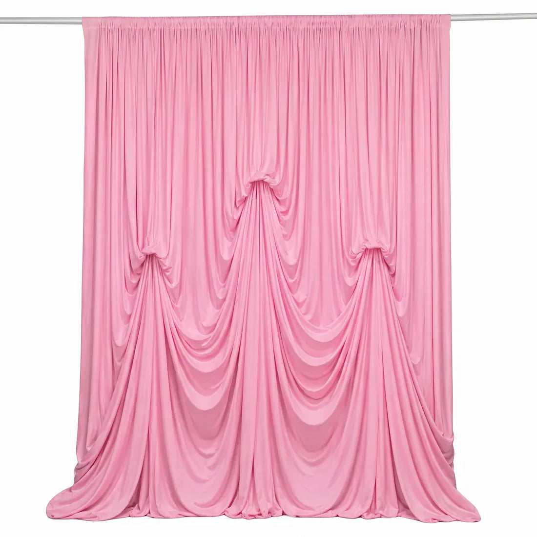13 ft x 20 ft Spandex Backdrop Curtain Pre-Sewn with 3 Adjustable Ribbon Ties