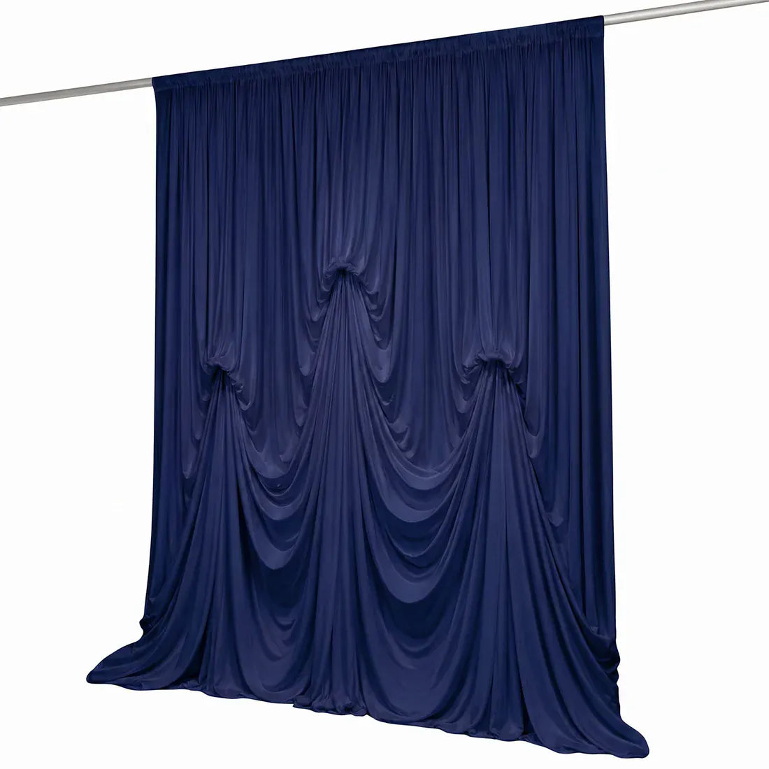 13 ft x 20 ft Spandex Backdrop Curtain Pre-Sewn with 3 Adjustable Ribbon Ties