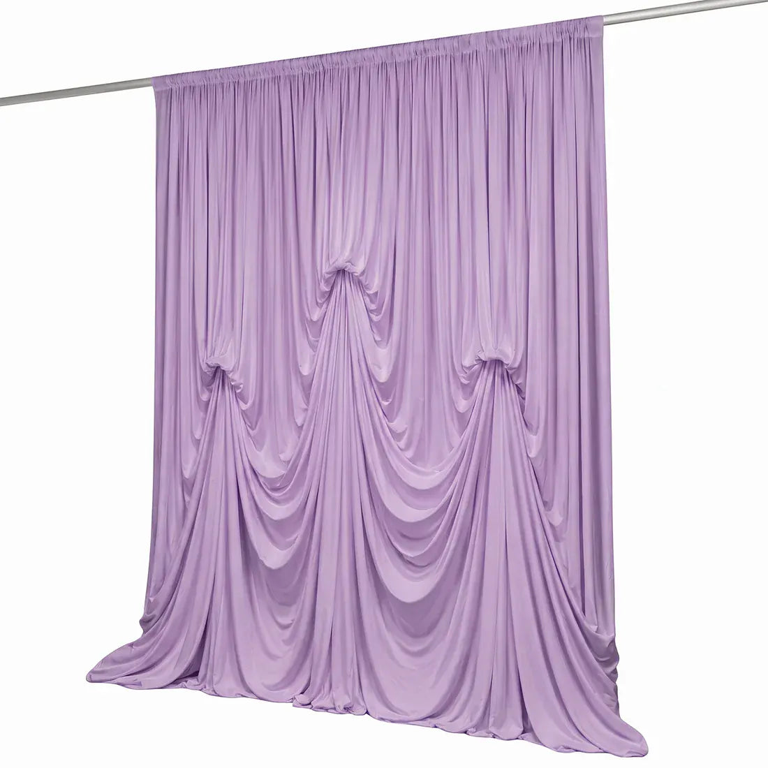 13 ft x 20 ft Spandex Backdrop Curtain Pre-Sewn with 3 Adjustable Ribbon Ties
