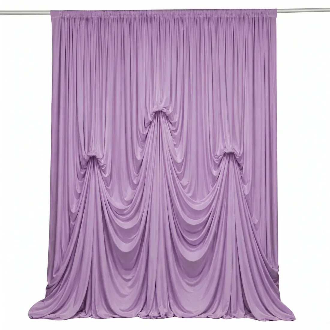 13 ft x 20 ft Spandex Backdrop Curtain Pre-Sewn with 3 Adjustable Ribbon Ties
