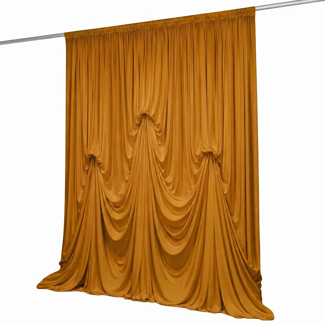 13 ft x 20 ft Spandex Backdrop Curtain Pre-Sewn with 3 Adjustable Ribbon Ties