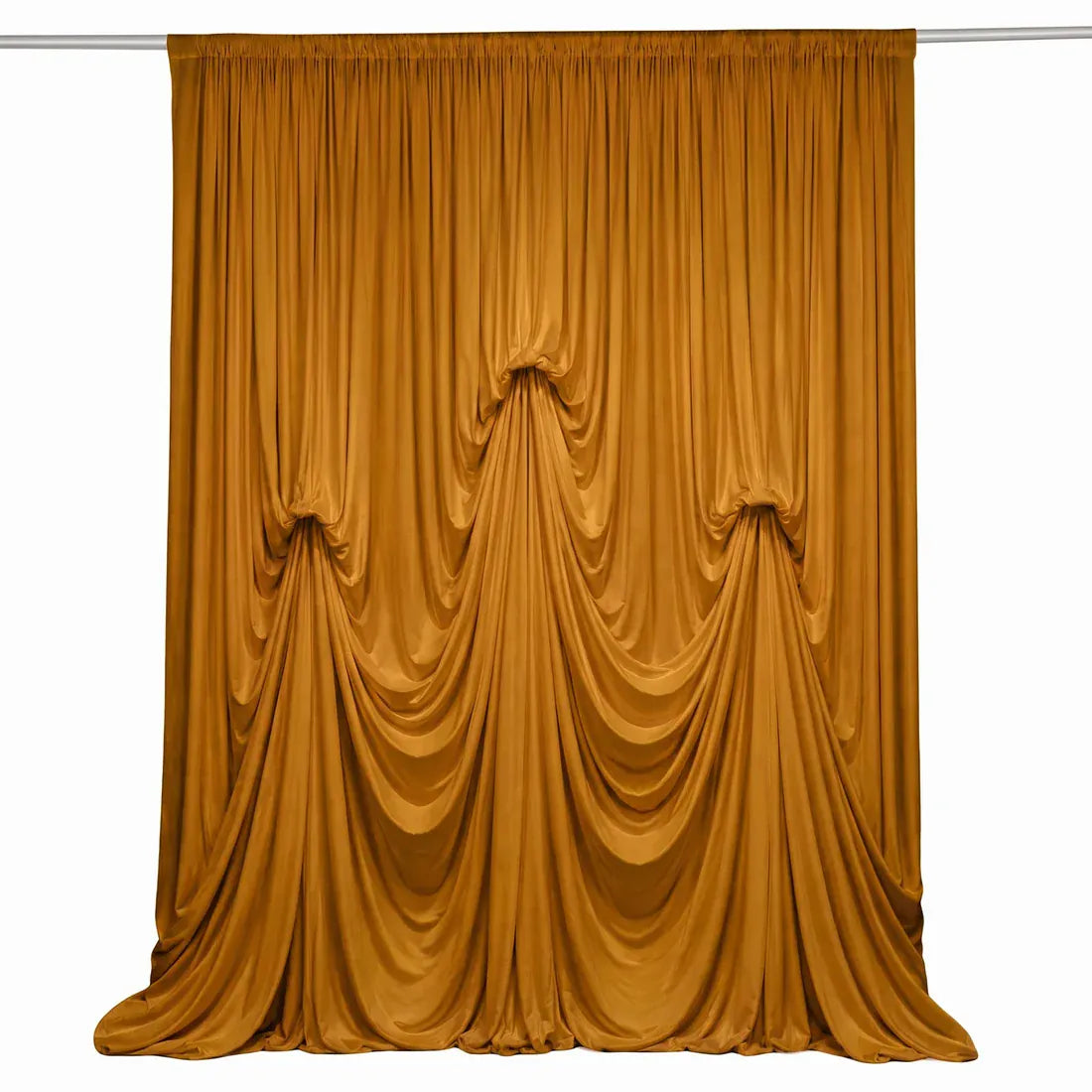 13 ft x 20 ft Spandex Backdrop Curtain Pre-Sewn with 3 Adjustable Ribbon Ties