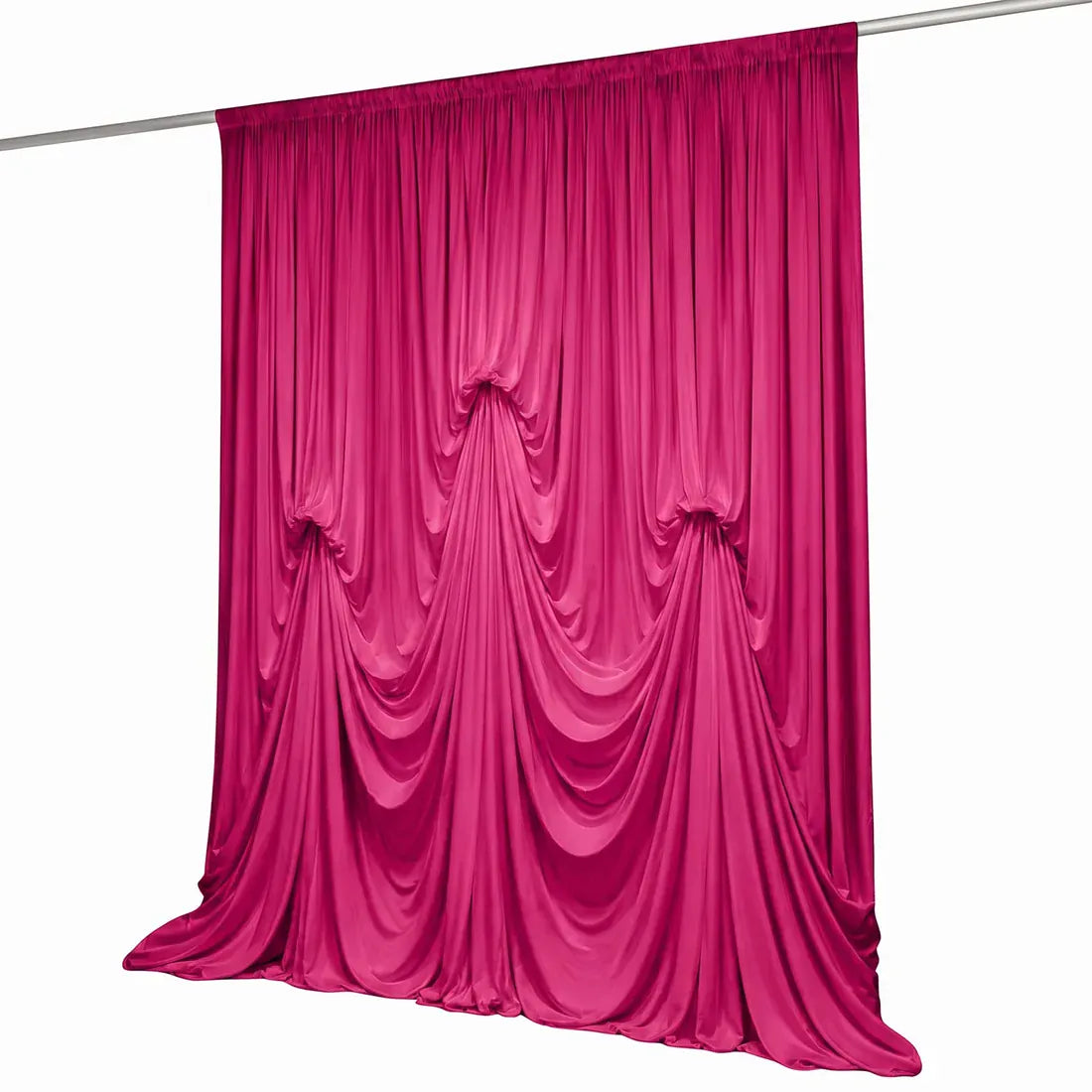 13 ft x 20 ft Spandex Backdrop Curtain Pre-Sewn with 3 Adjustable Ribbon Ties