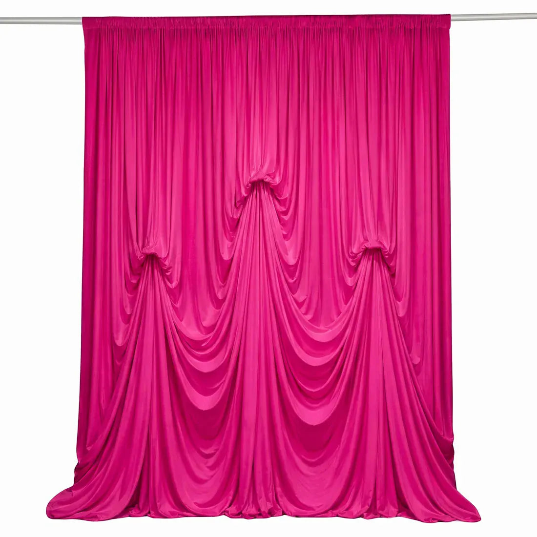 13 ft x 20 ft Spandex Backdrop Curtain Pre-Sewn with 3 Adjustable Ribbon Ties