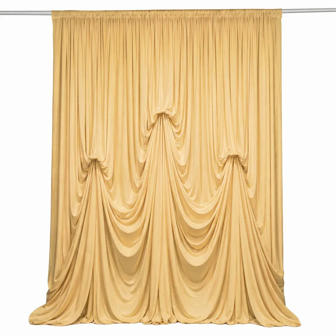 13 ft x 20 ft Spandex Backdrop Curtain Pre-Sewn with 3 Adjustable Ribbon Ties