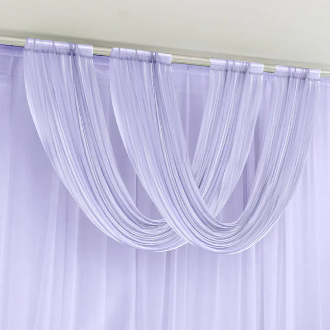 4 ft x 5 ft Sheer Chiffon Valance Curtain Backdrop Drapery Panel