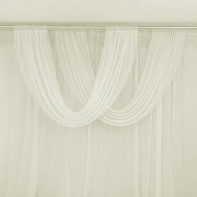 4 ft x 5 ft Sheer Chiffon Valance Curtain Backdrop Drapery Panel