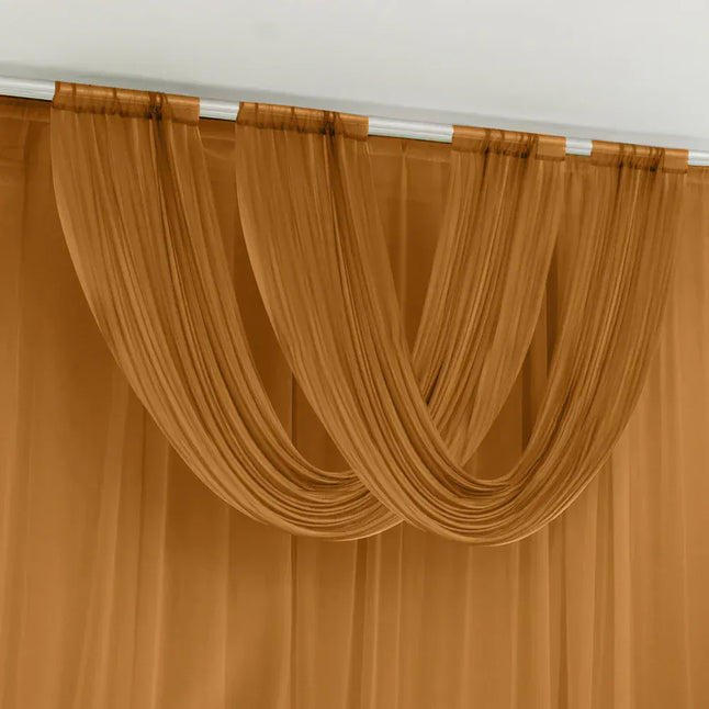 4 ft x 5 ft Sheer Chiffon Valance Curtain Backdrop Drapery Panel
