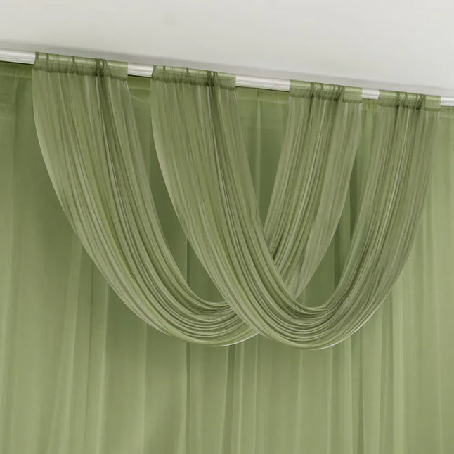4 ft x 5 ft Sheer Chiffon Valance Curtain Backdrop Drapery Panel