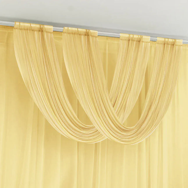 4 ft x 5 ft Sheer Chiffon Valance Curtain Backdrop Drapery Panel