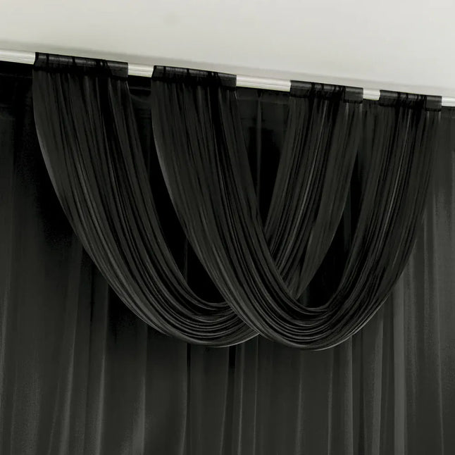 4 ft x 5 ft Sheer Chiffon Valance Curtain Backdrop Drapery Panel