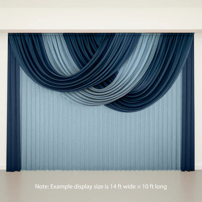 4 ft x 5 ft Sheer Chiffon Valance Curtain Backdrop Drapery Panel