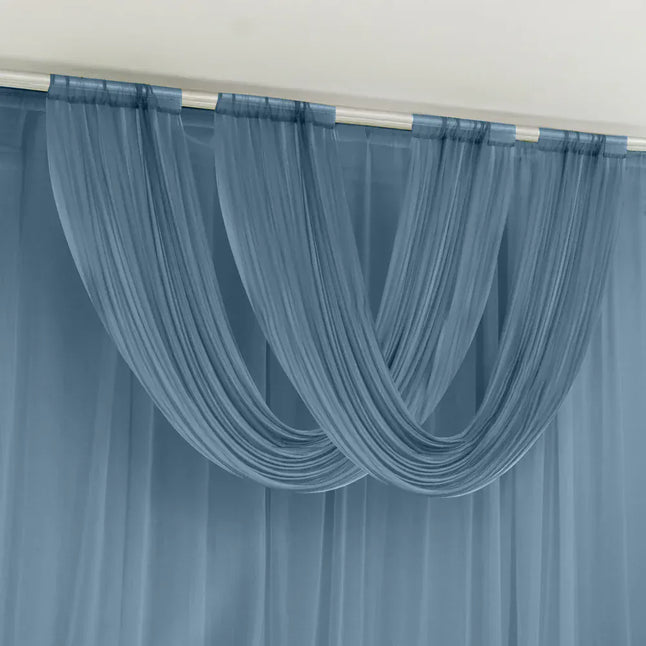 4 ft x 5 ft Sheer Chiffon Valance Curtain Backdrop Drapery Panel