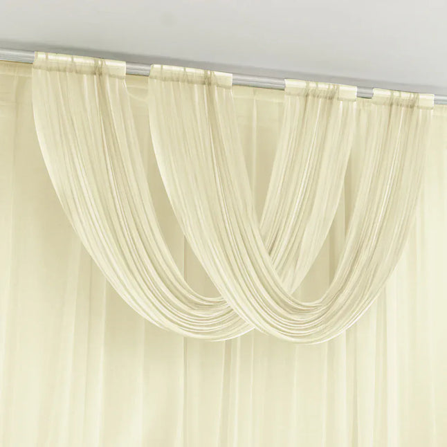 4 ft x 5 ft Sheer Chiffon Valance Curtain Backdrop Drapery Panel