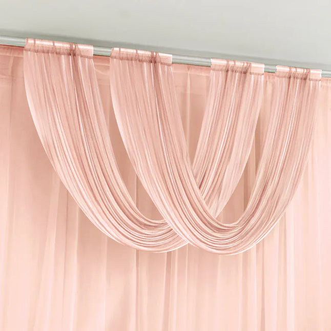 4 ft x 5 ft Sheer Chiffon Valance Curtain Backdrop Drapery Panel