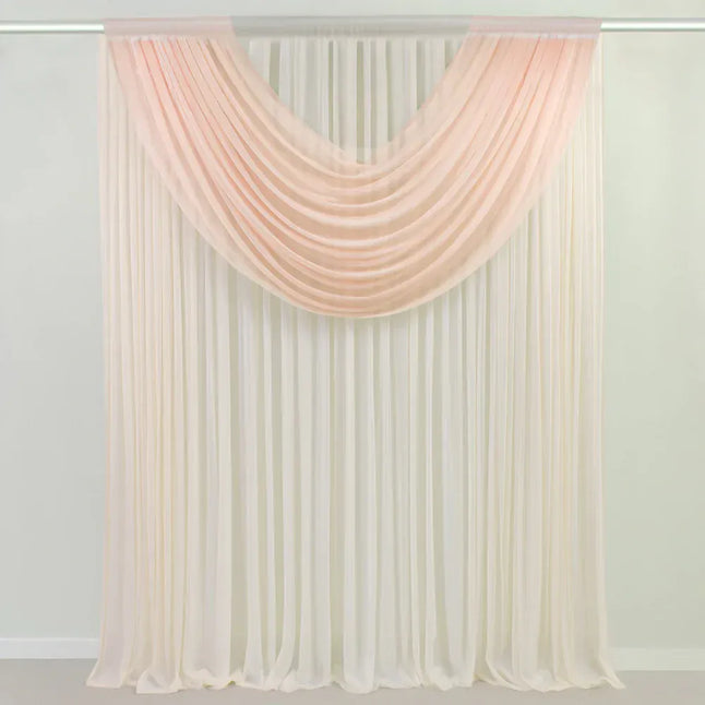 4 ft x 5 ft Sheer Chiffon Valance Curtain Backdrop Drapery Panel