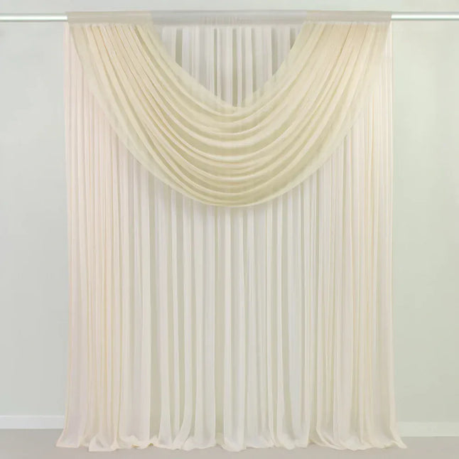 4 ft x 5 ft Sheer Chiffon Valance Curtain Backdrop Drapery Panel