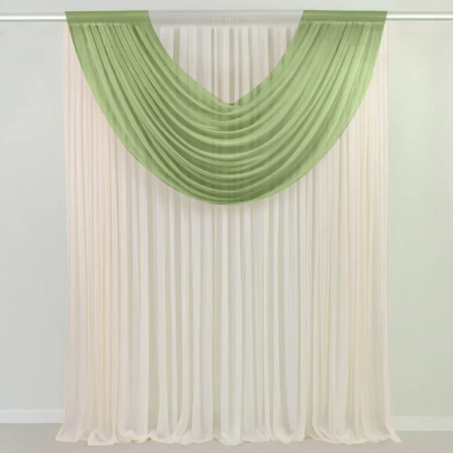 4 ft x 5 ft Sheer Chiffon Valance Curtain Backdrop Drapery Panel