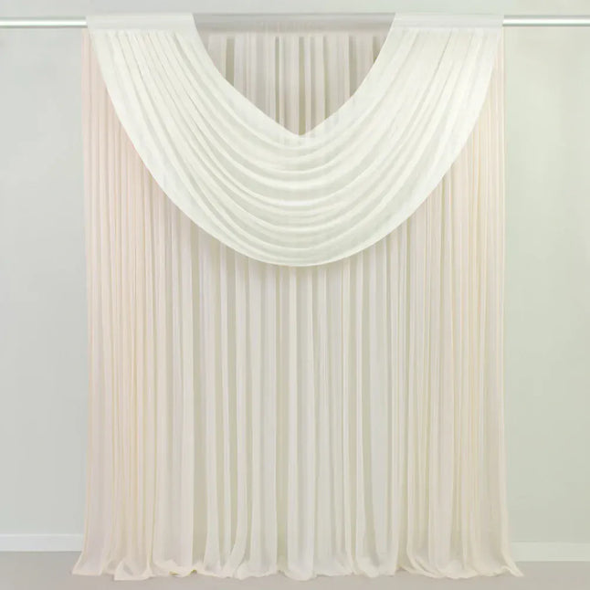 4 ft x 5 ft Sheer Chiffon Valance Curtain Backdrop Drapery Panel