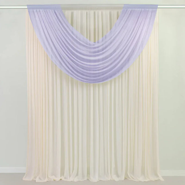 4 ft x 5 ft Sheer Chiffon Valance Curtain Backdrop Drapery Panel