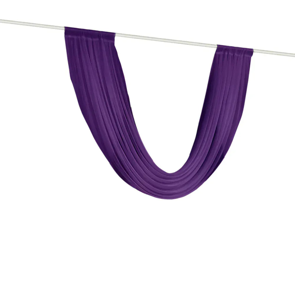 4 ft x 6 ft Sheer Chiffon Valance Curtain Backdrop Drapery Panel
