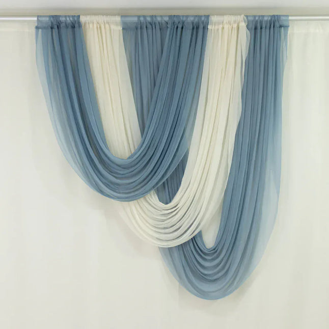 4 ft x 6 ft Sheer Chiffon Valance Curtain Backdrop Drapery Panel