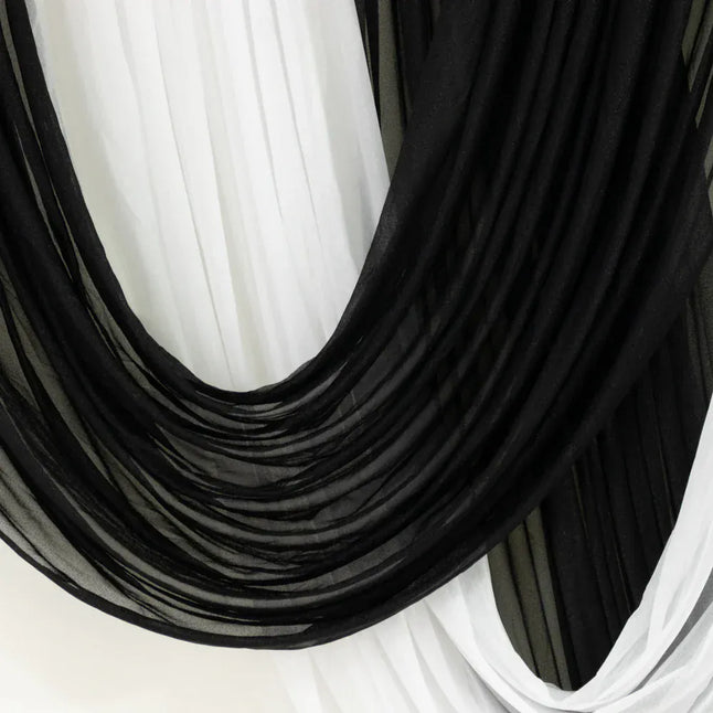 4 ft x 6 ft Sheer Chiffon Valance Curtain Backdrop Drapery Panel