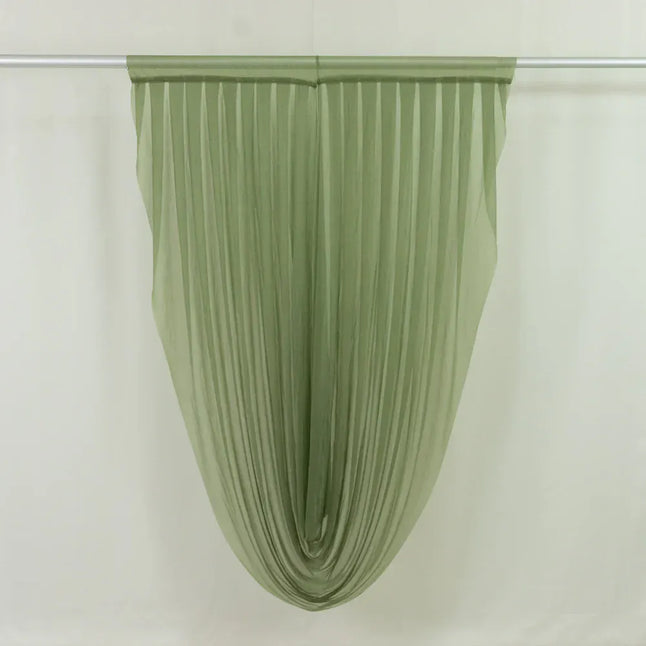 4 ft x 6 ft Sheer Chiffon Valance Curtain Backdrop Drapery Panel