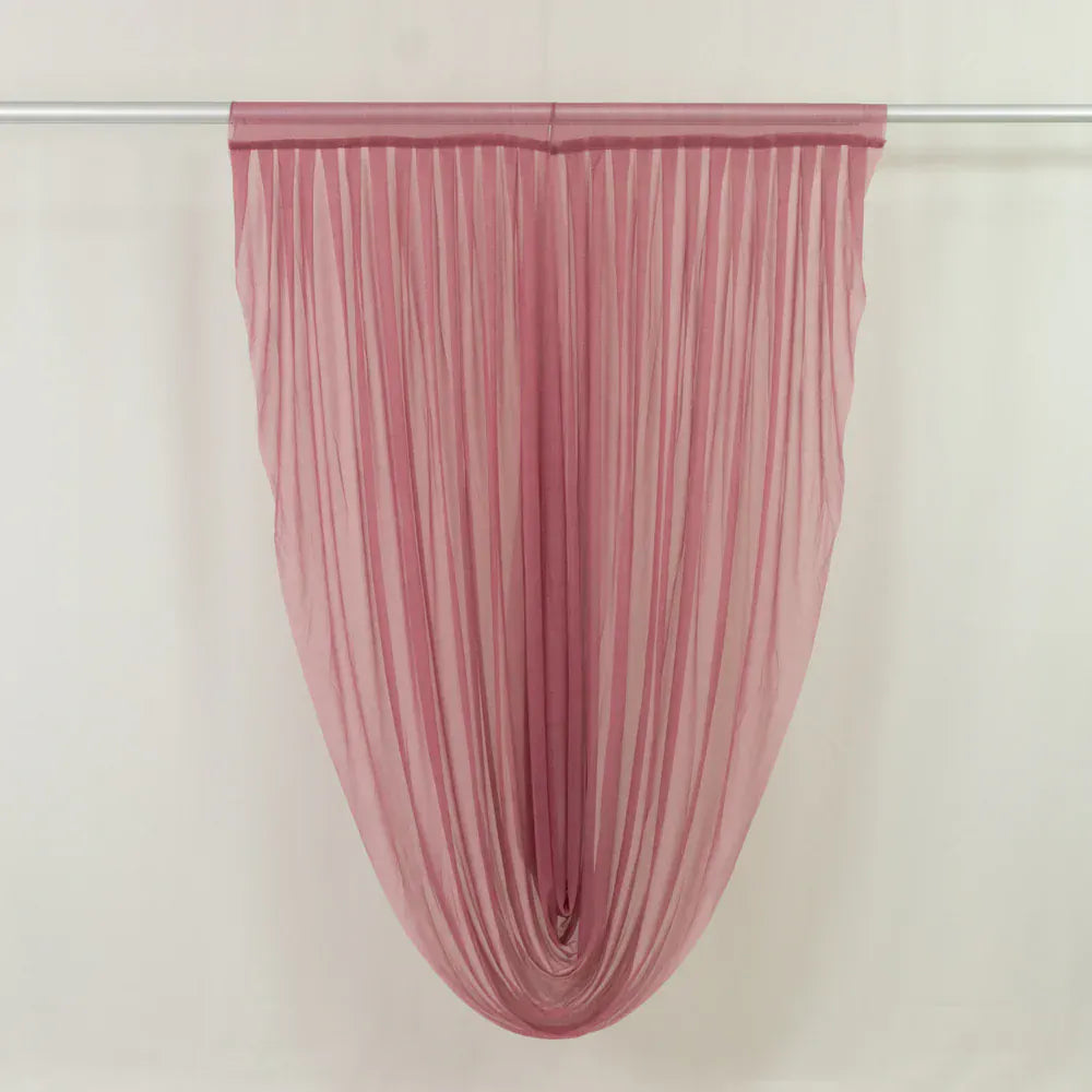 4 ft x 6 ft Sheer Chiffon Valance Curtain Backdrop Drapery Panel