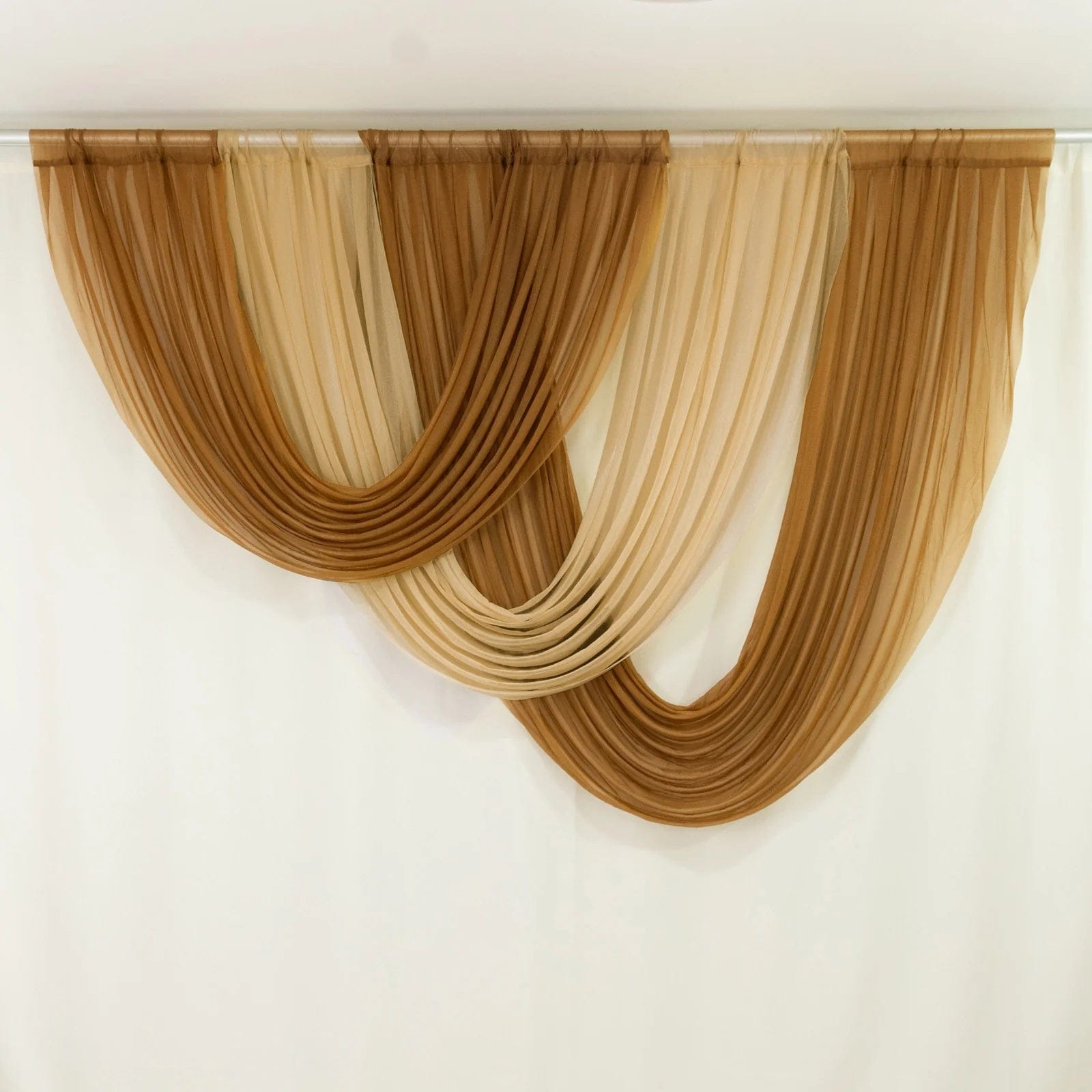 4x4 feet Sheer Chiffon Valance Curtain Backdrop Drapery Panel