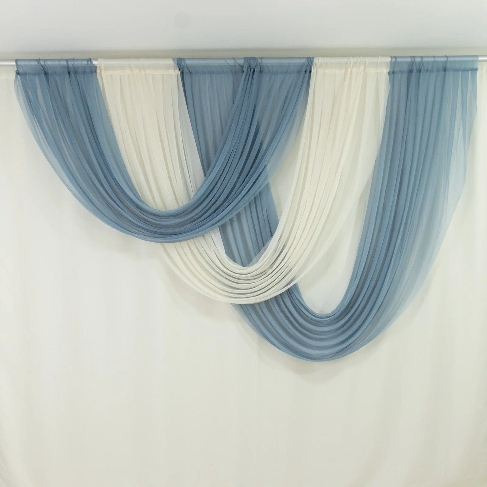 4x4 feet Sheer Chiffon Valance Curtain Backdrop Drapery Panel