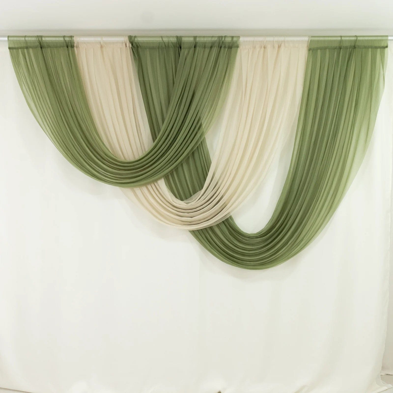 4x4 feet Sheer Chiffon Valance Curtain Backdrop Drapery Panel